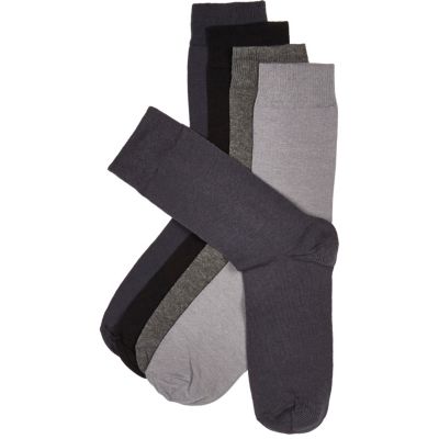 Grey RI icon socks multipack